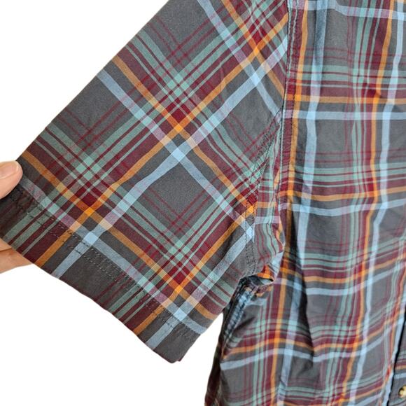 Duluth Trading Co Shirt Button Down Shirt Men S Gray Plaid Shirt Casual Shirt - Picture 4 of 7